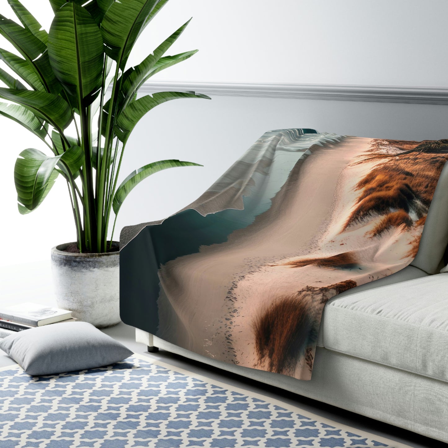 Sand and Surf Beach Bungalow | Fleece Blanket