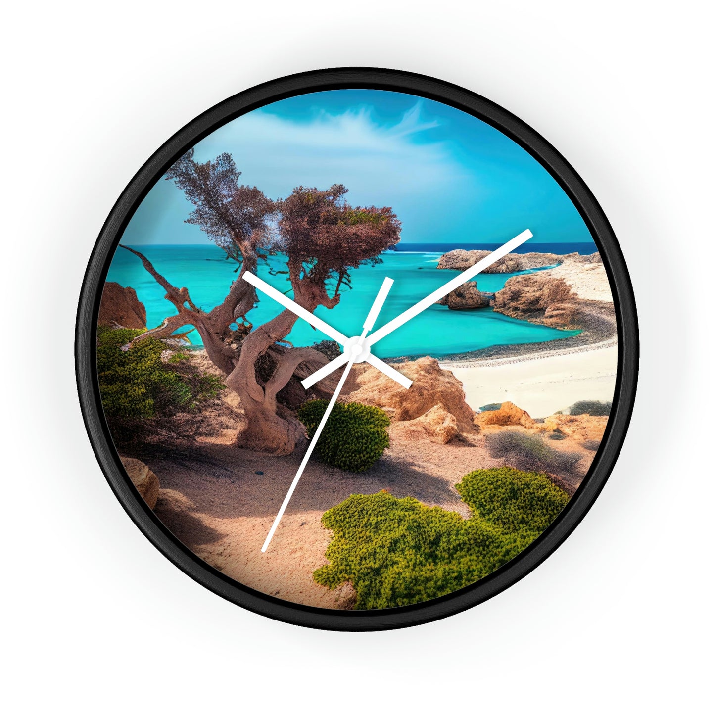 Sunny Seaside Escape | Wall Clock
