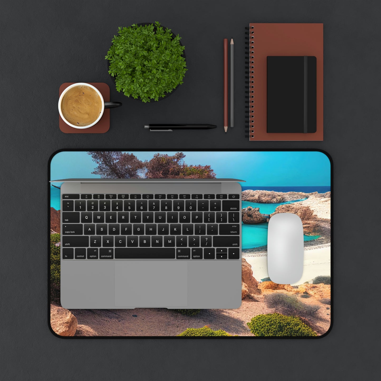 Sunny Seaside Escape | Desk Mat