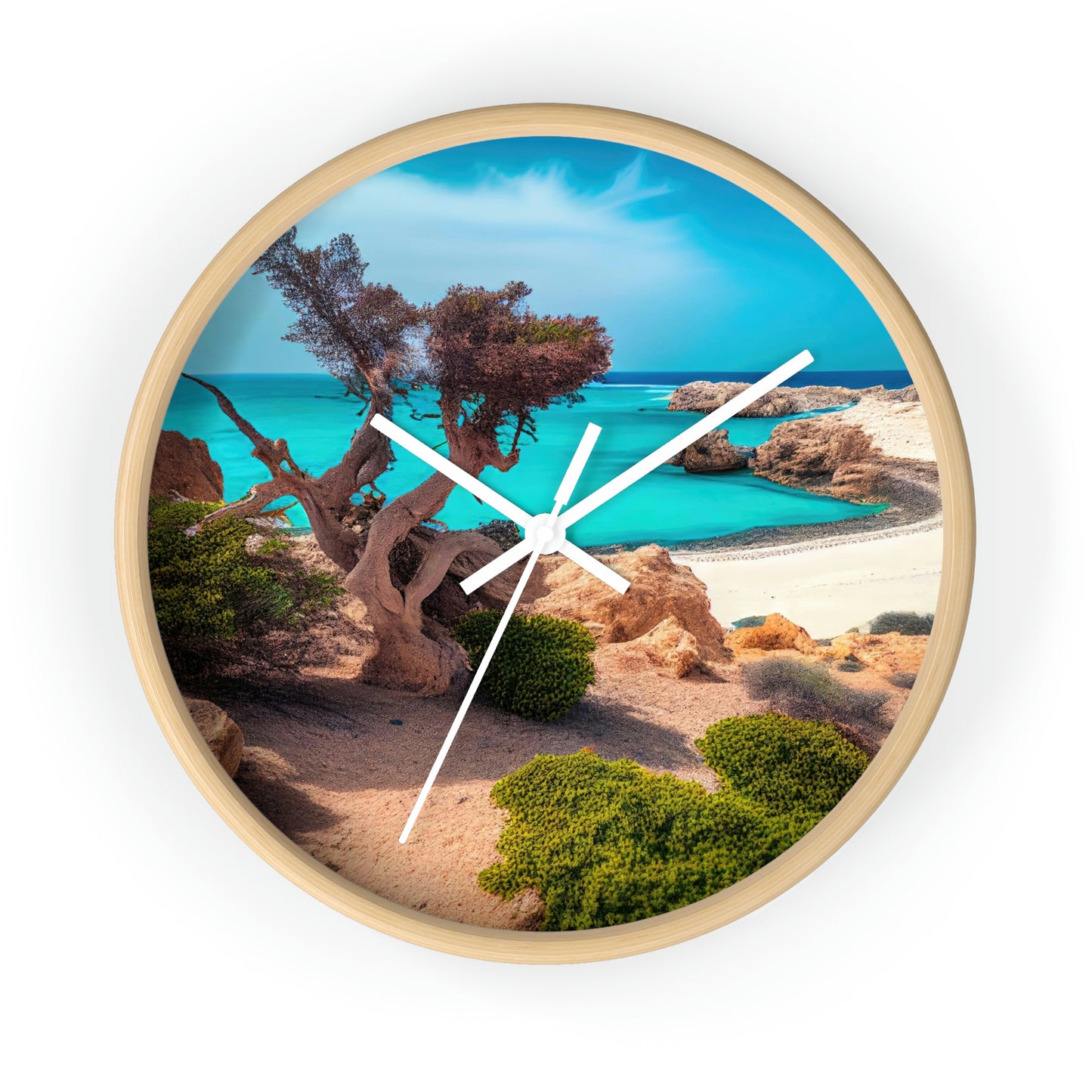 Sunny Seaside Escape | Wall Clock