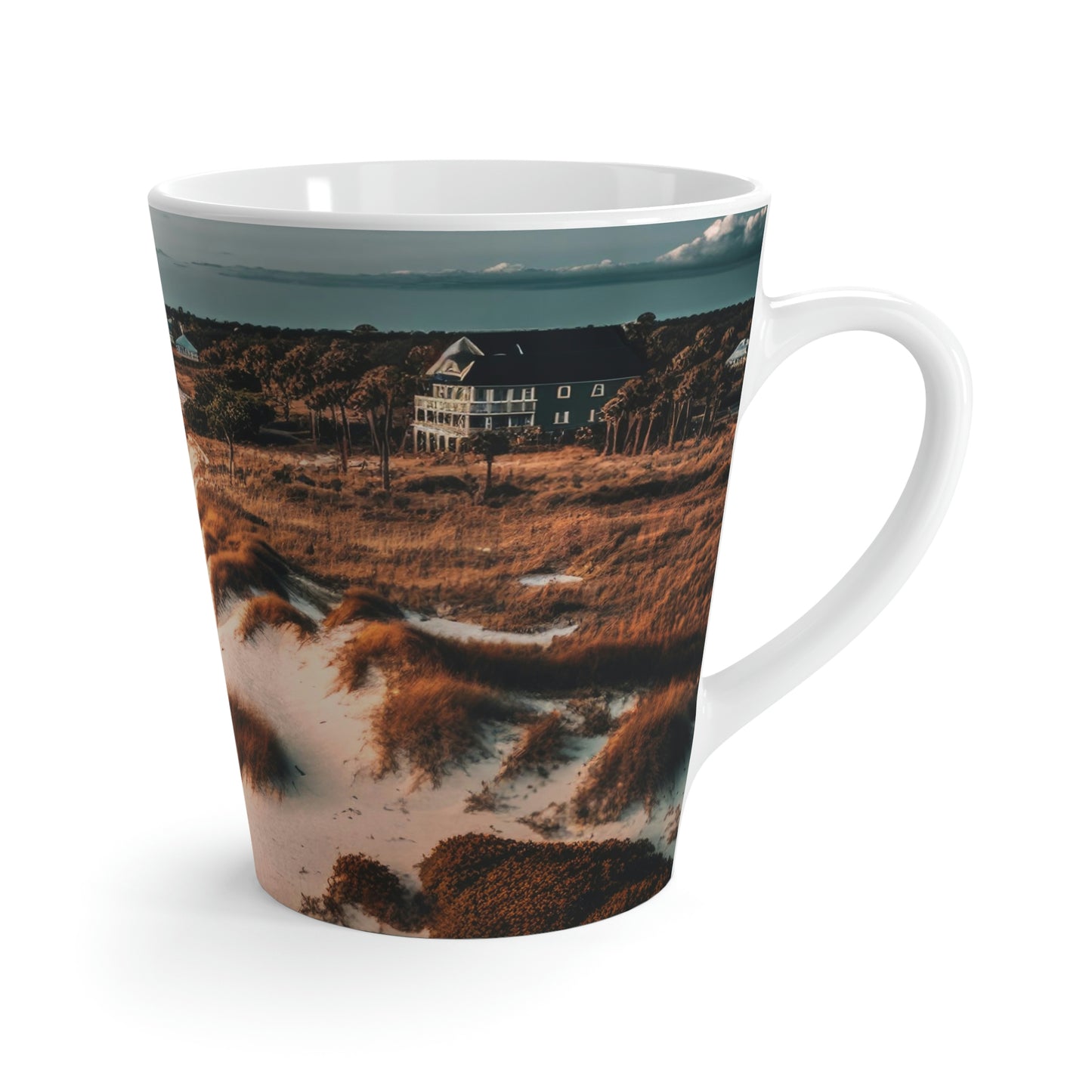 Sand and Surf Beach Bungalow | Latte Mug