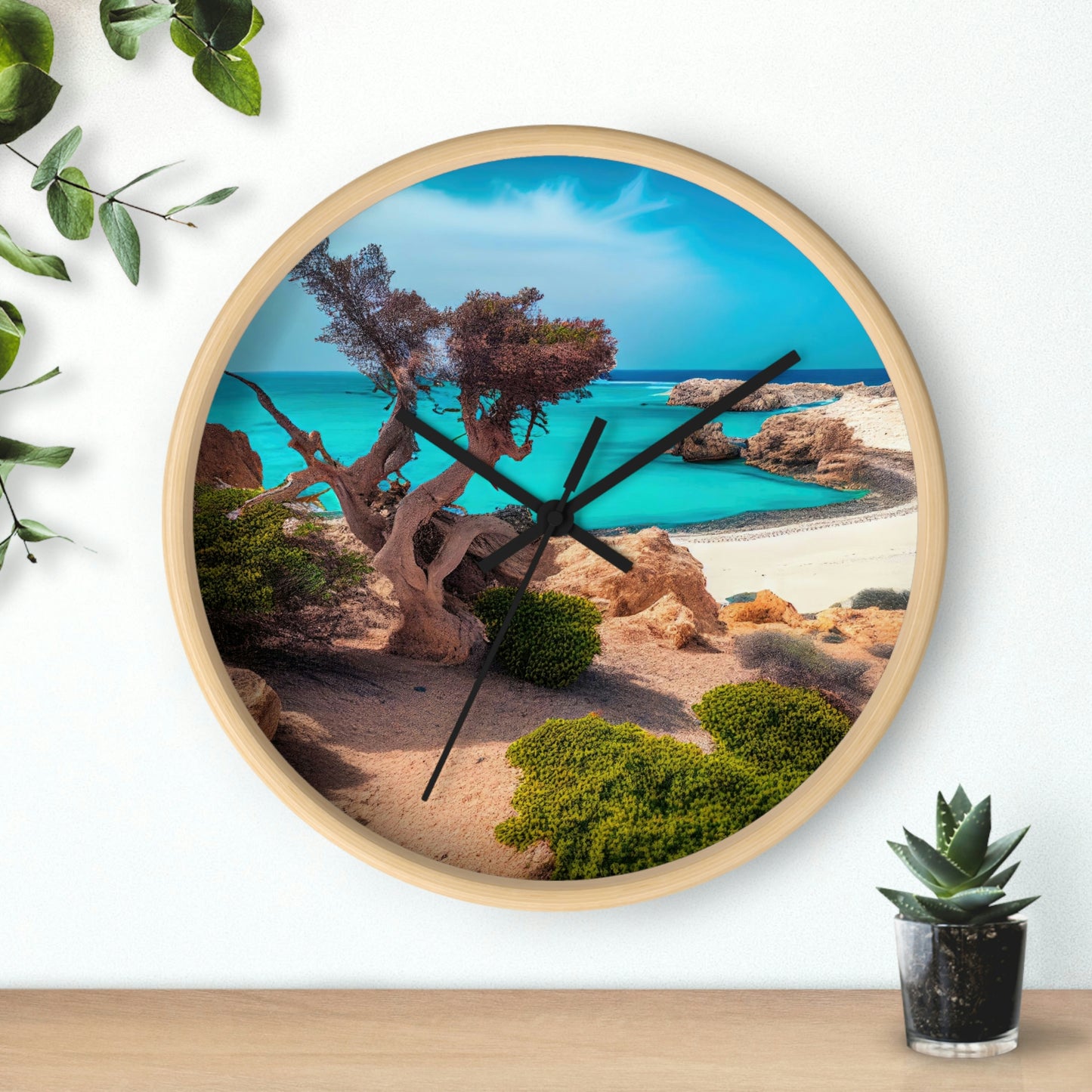 Sunny Seaside Escape | Wall Clock