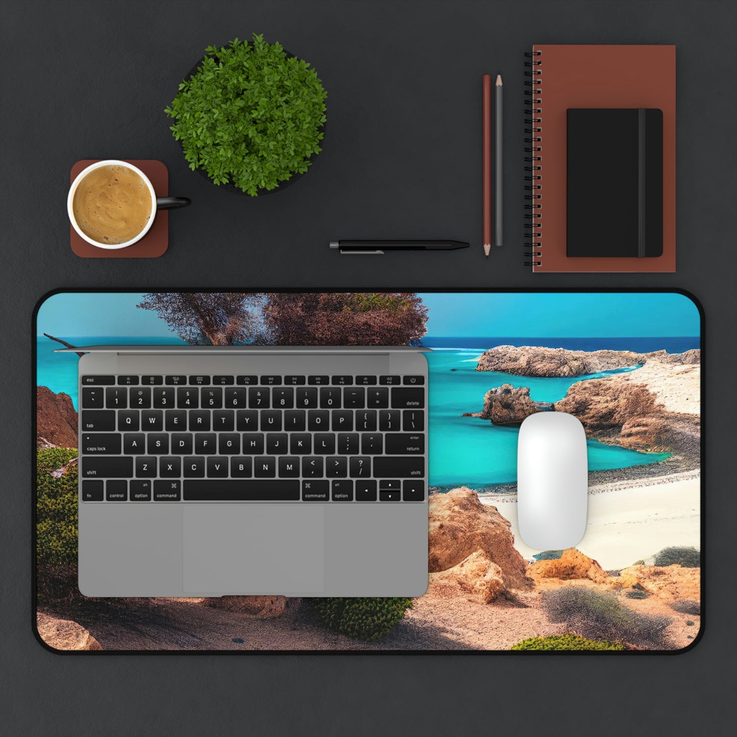 Sunny Seaside Escape | Desk Mat