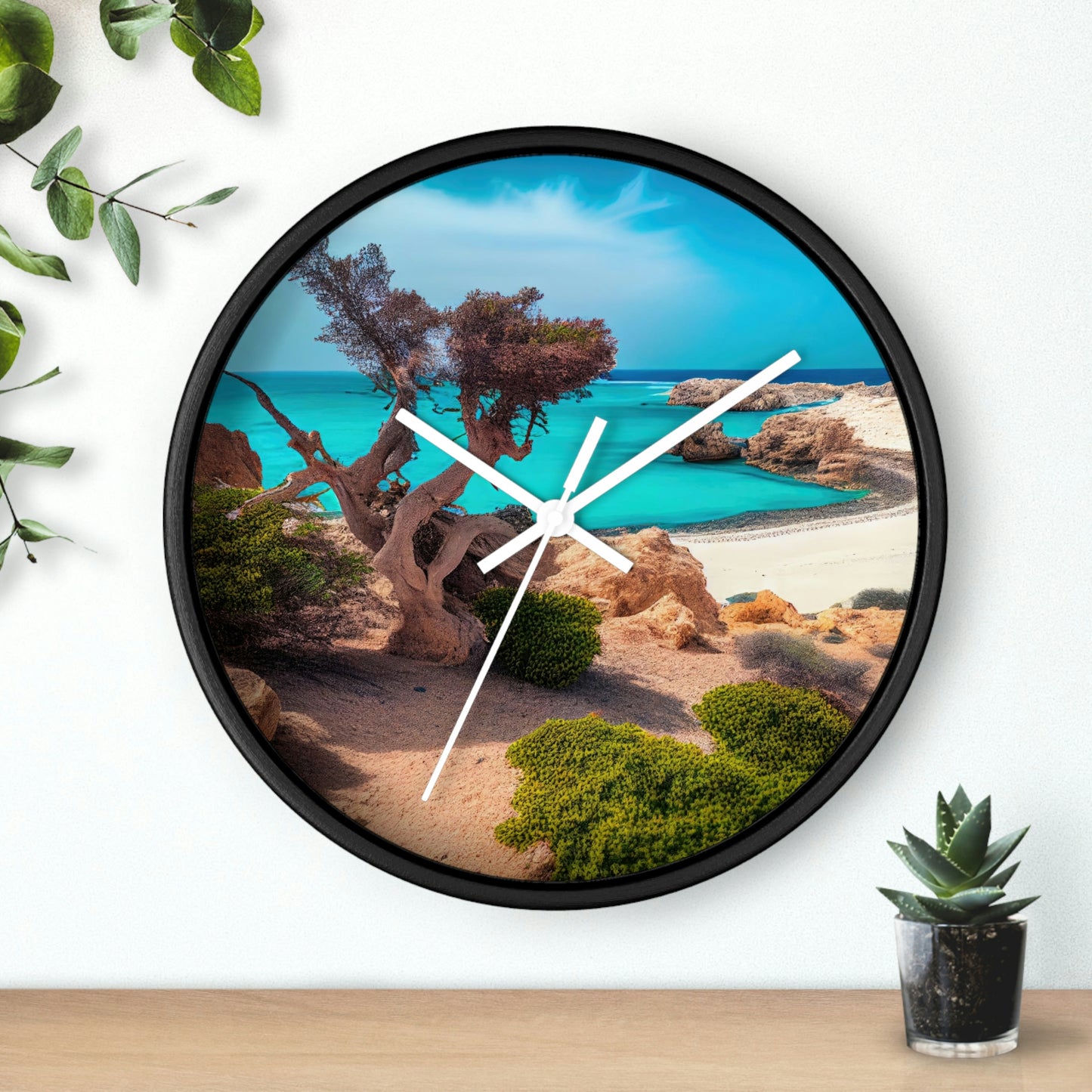 Sunny Seaside Escape | Wall Clock