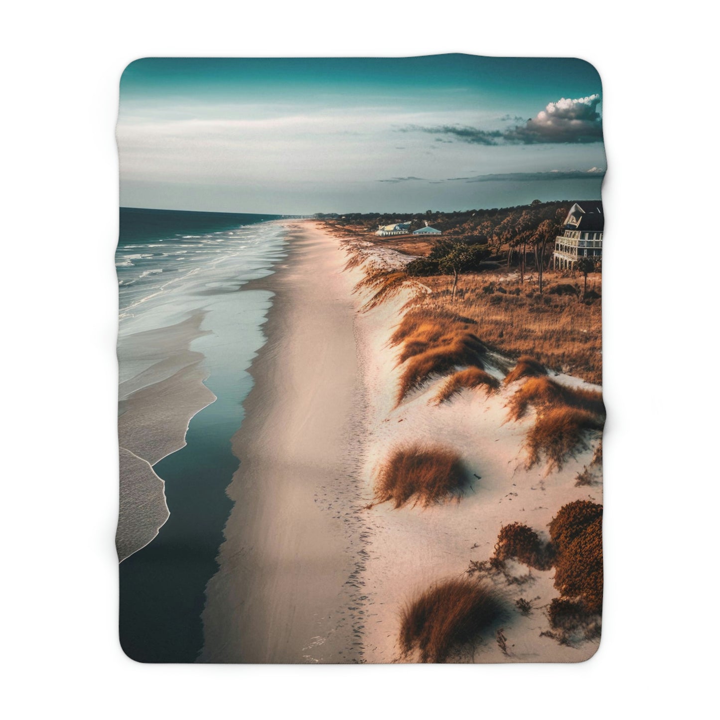 Sand and Surf Beach Bungalow | Fleece Blanket