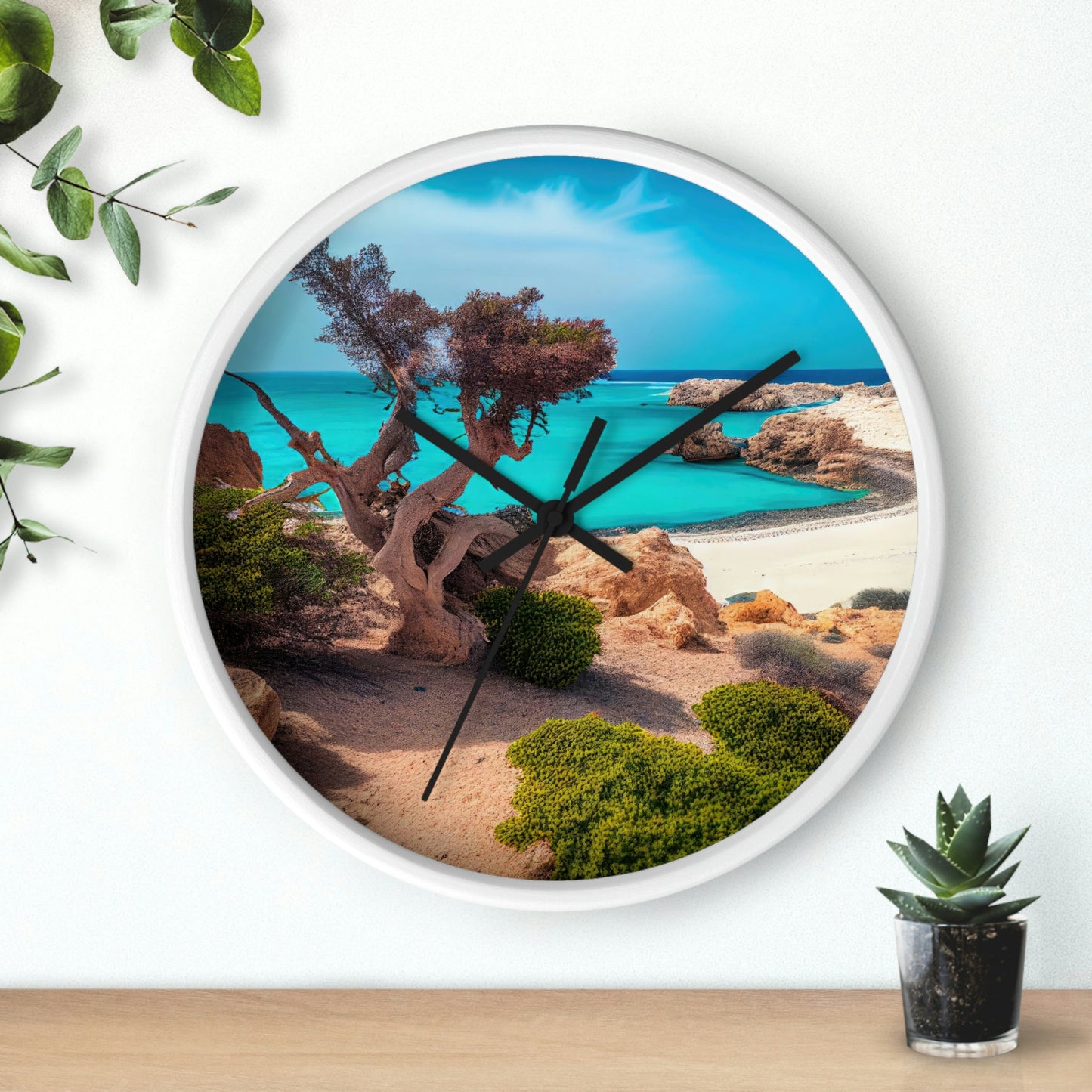 Sunny Seaside Escape | Wall Clock