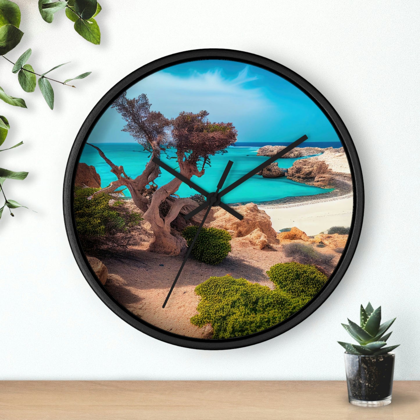 Sunny Seaside Escape | Wall Clock