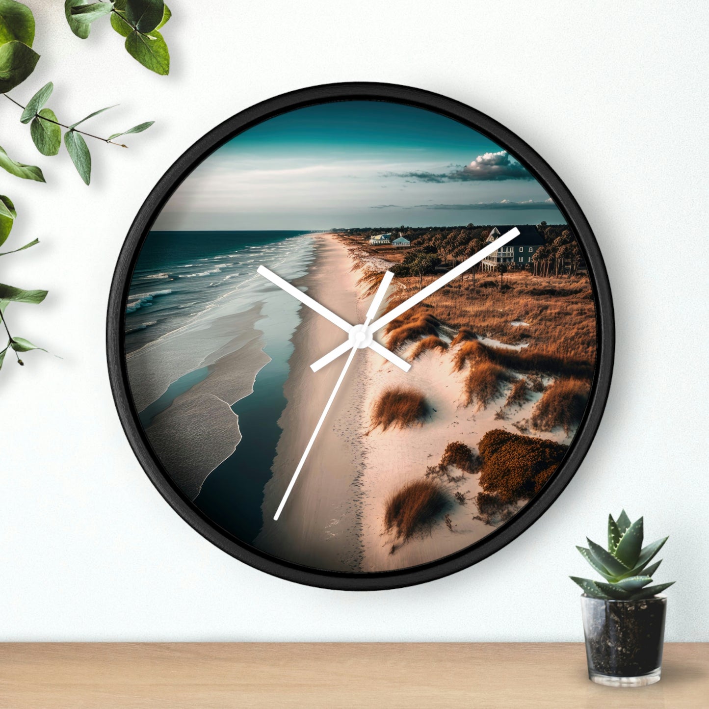 Sand and Surf Beach Bungalow | Wall Clock