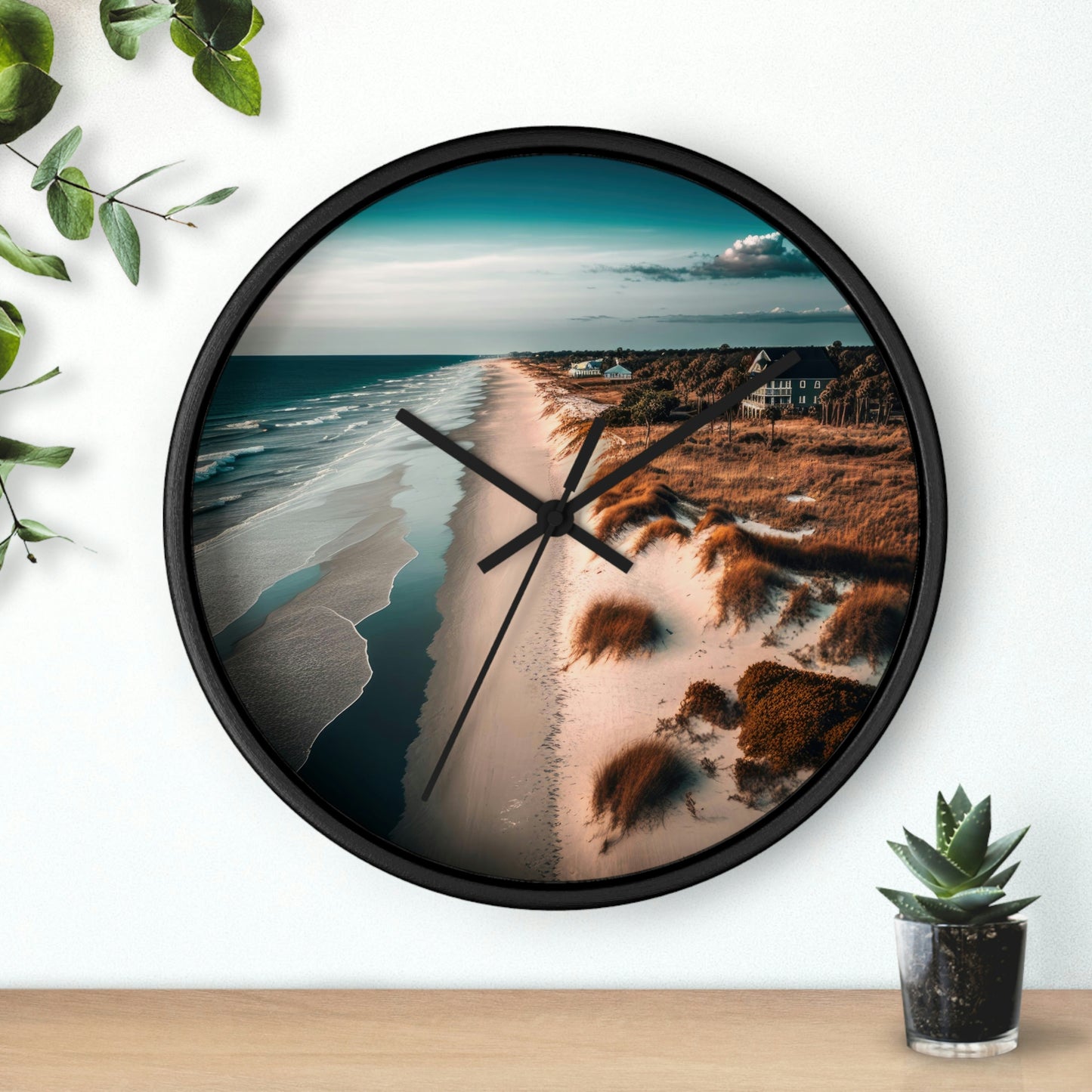 Sand and Surf Beach Bungalow | Wall Clock