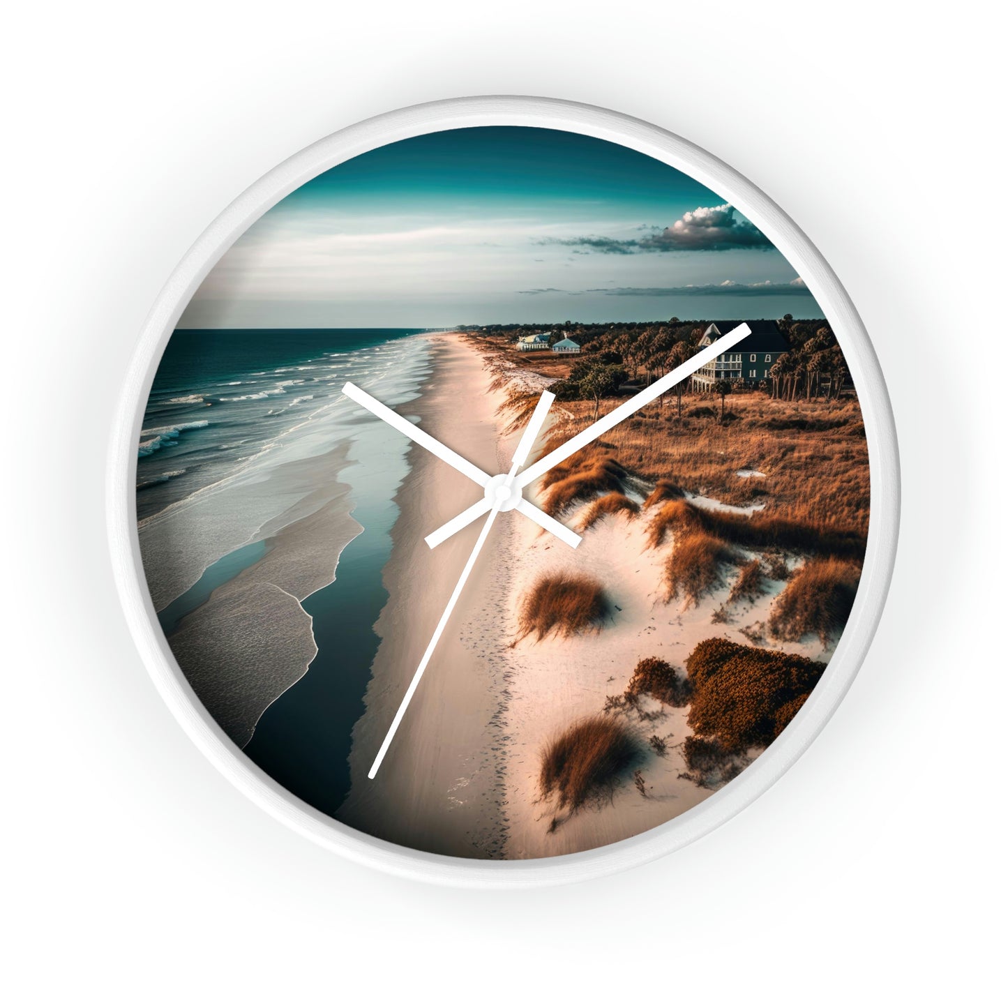 Sand and Surf Beach Bungalow | Wall Clock