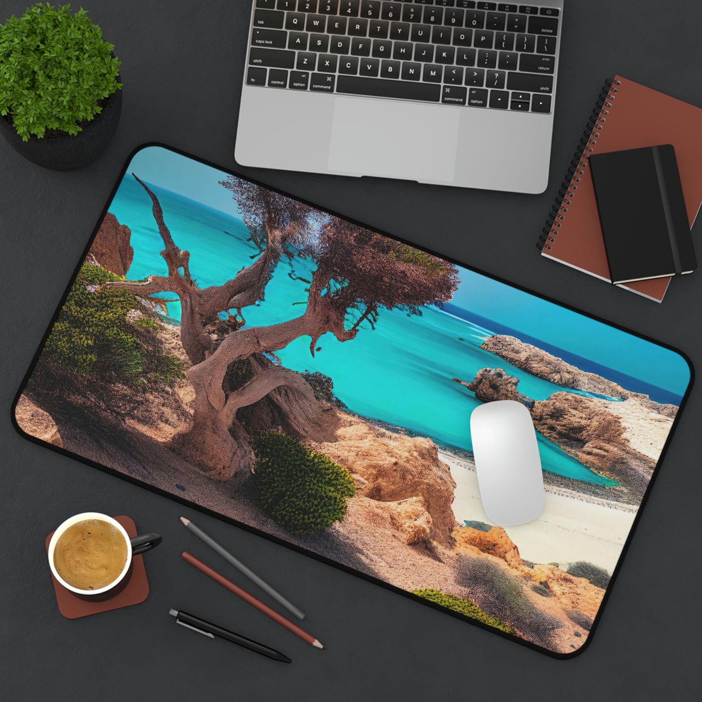 Sunny Seaside Escape | Desk Mat