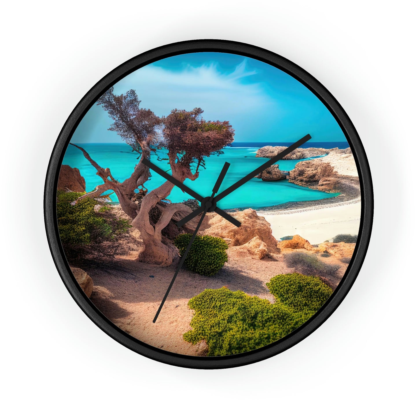 Sunny Seaside Escape | Wall Clock