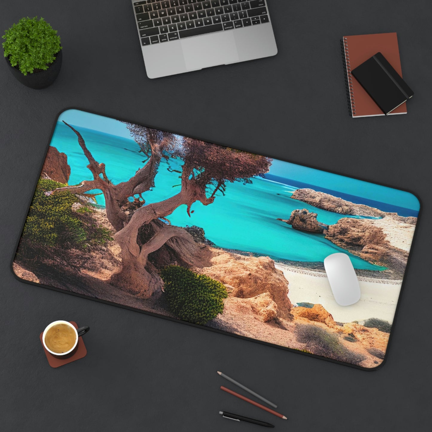 Sunny Seaside Escape | Desk Mat