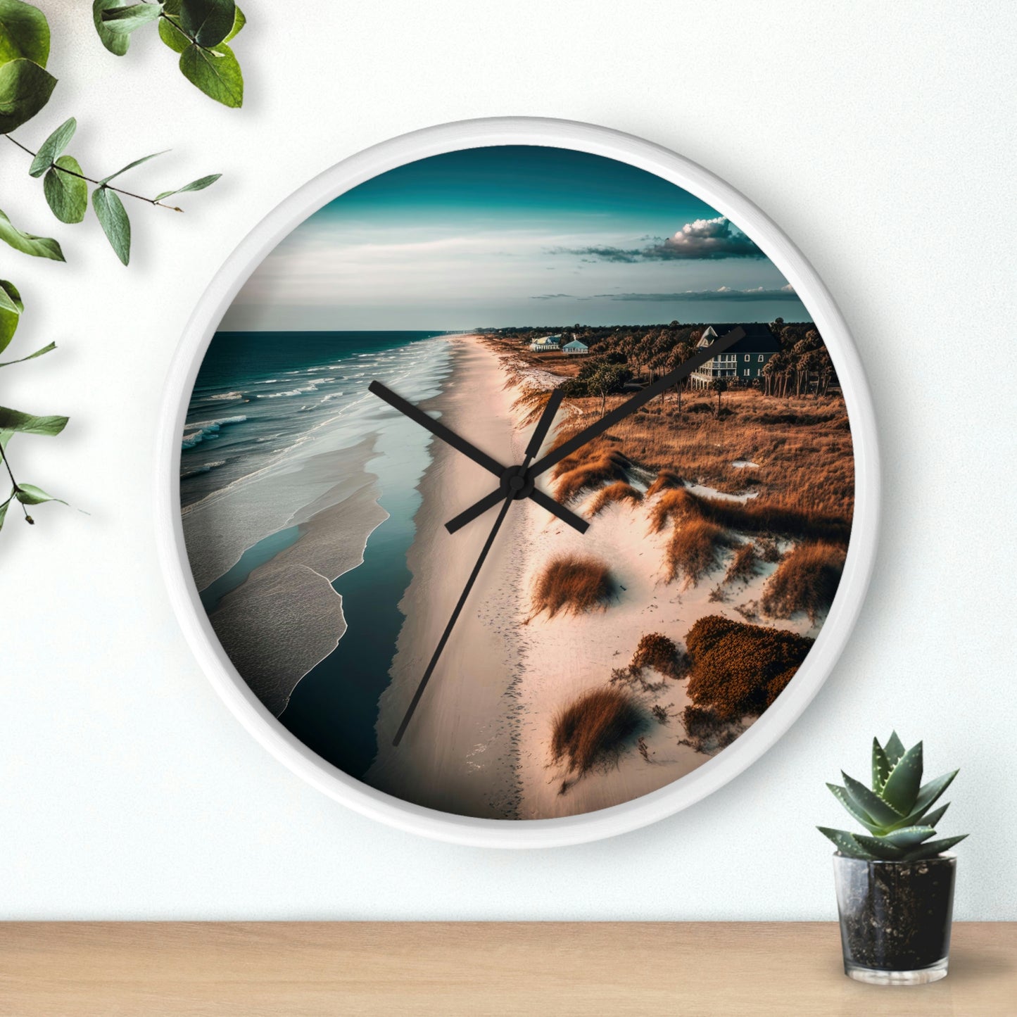 Sand and Surf Beach Bungalow | Wall Clock