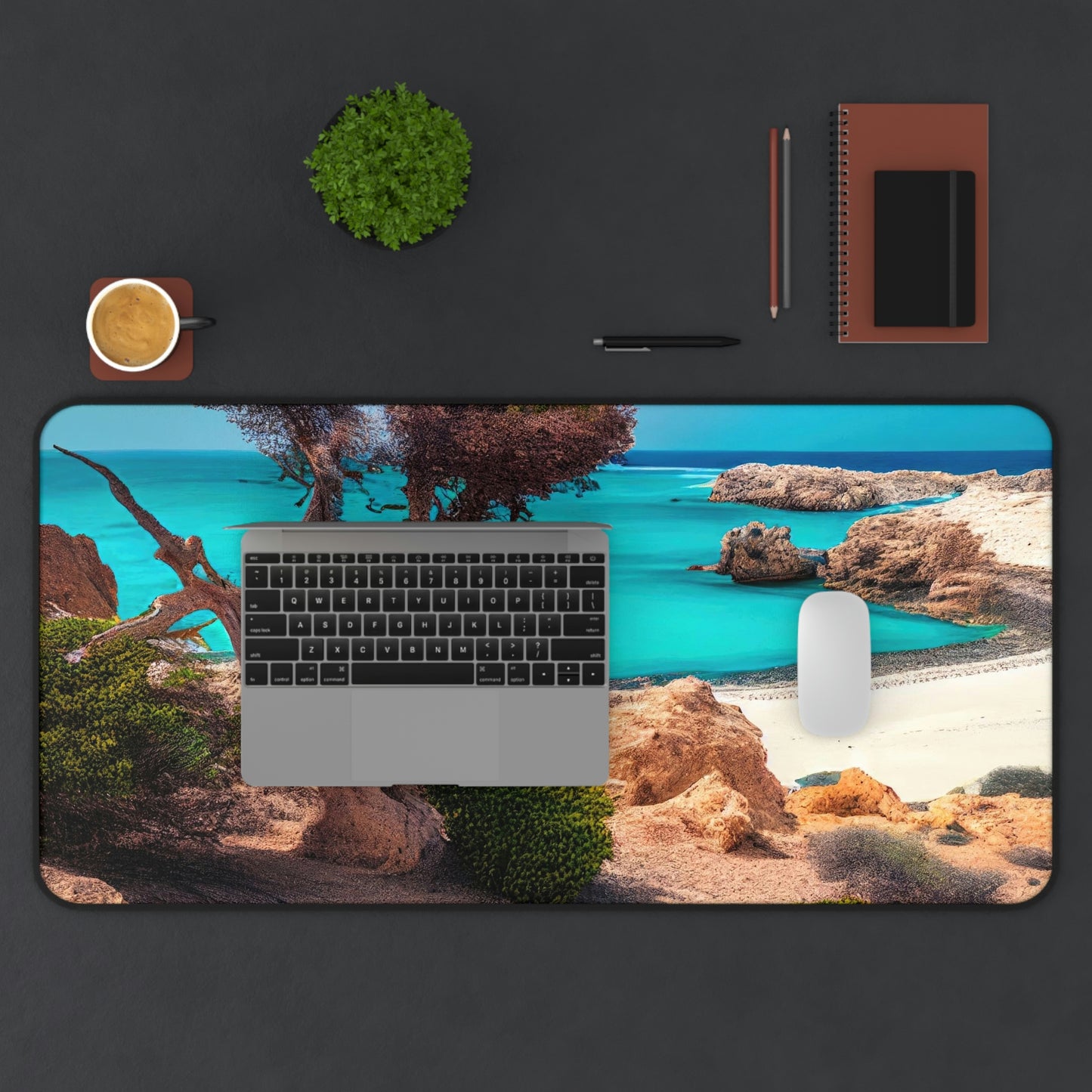 Sunny Seaside Escape | Desk Mat