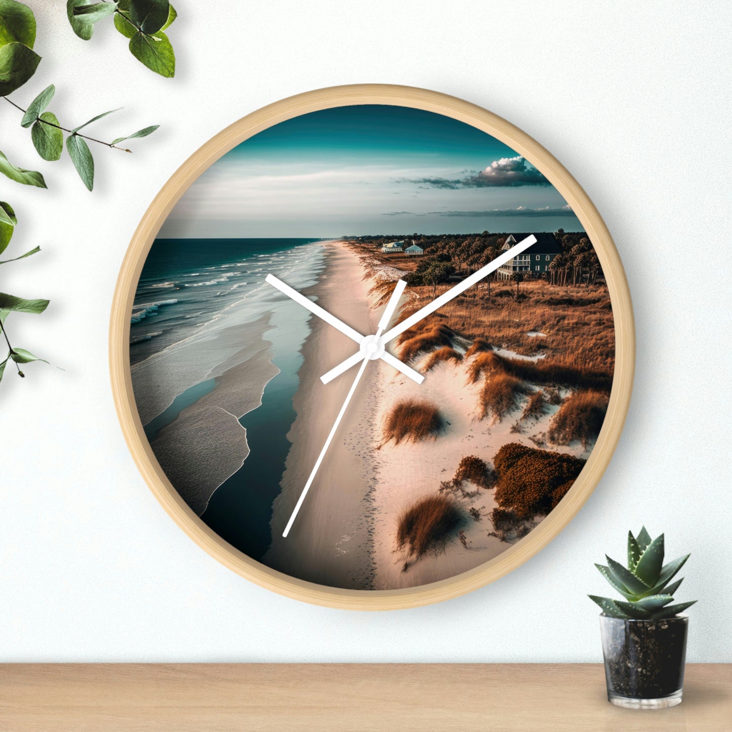 Sand and Surf Beach Bungalow | Wall Clock