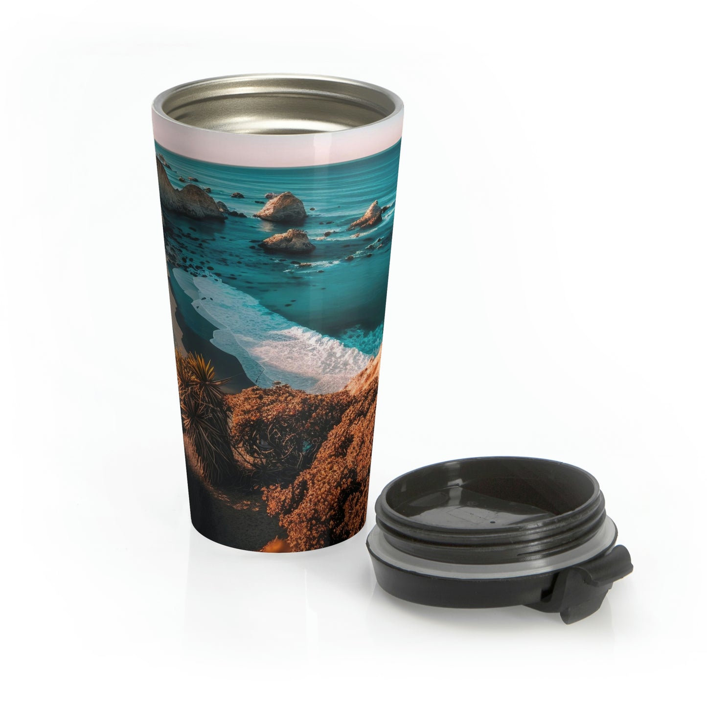 'Sandy Oasis' | Stainless Steel Travel Mug