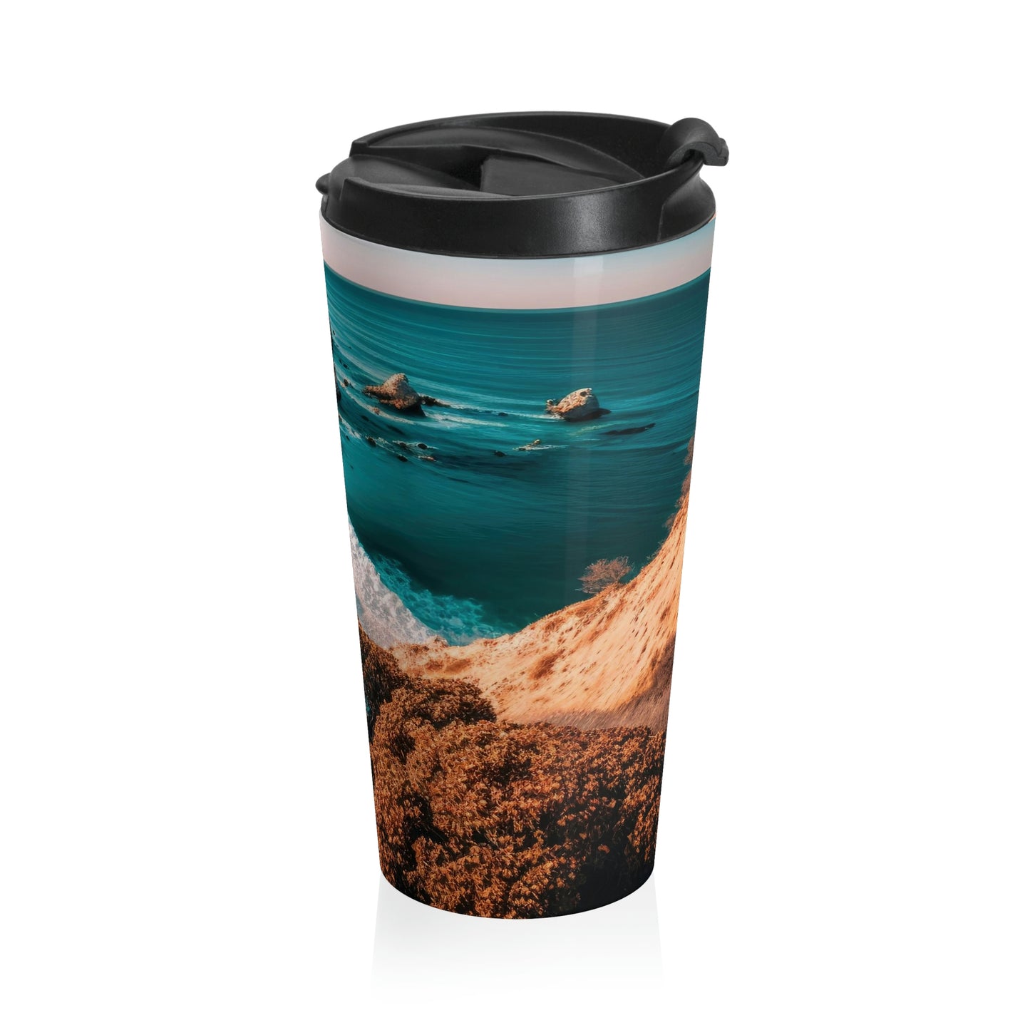 'Sandy Oasis' | Stainless Steel Travel Mug