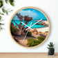 Sunny Seaside Escape | Wall Clock