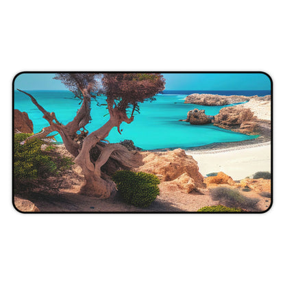 Sunny Seaside Escape | Desk Mat