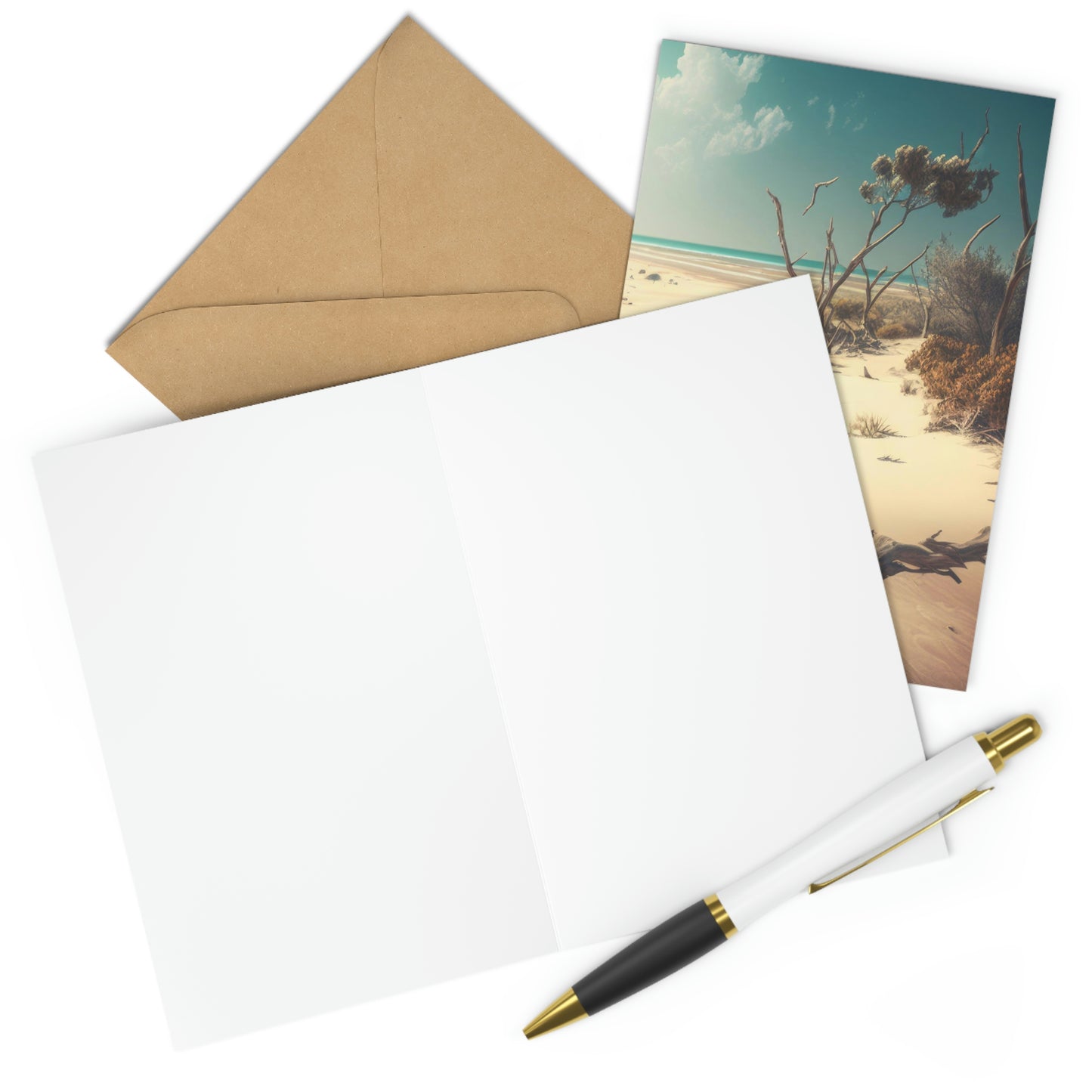 Sunny Shores Beach House | Greeting Cards