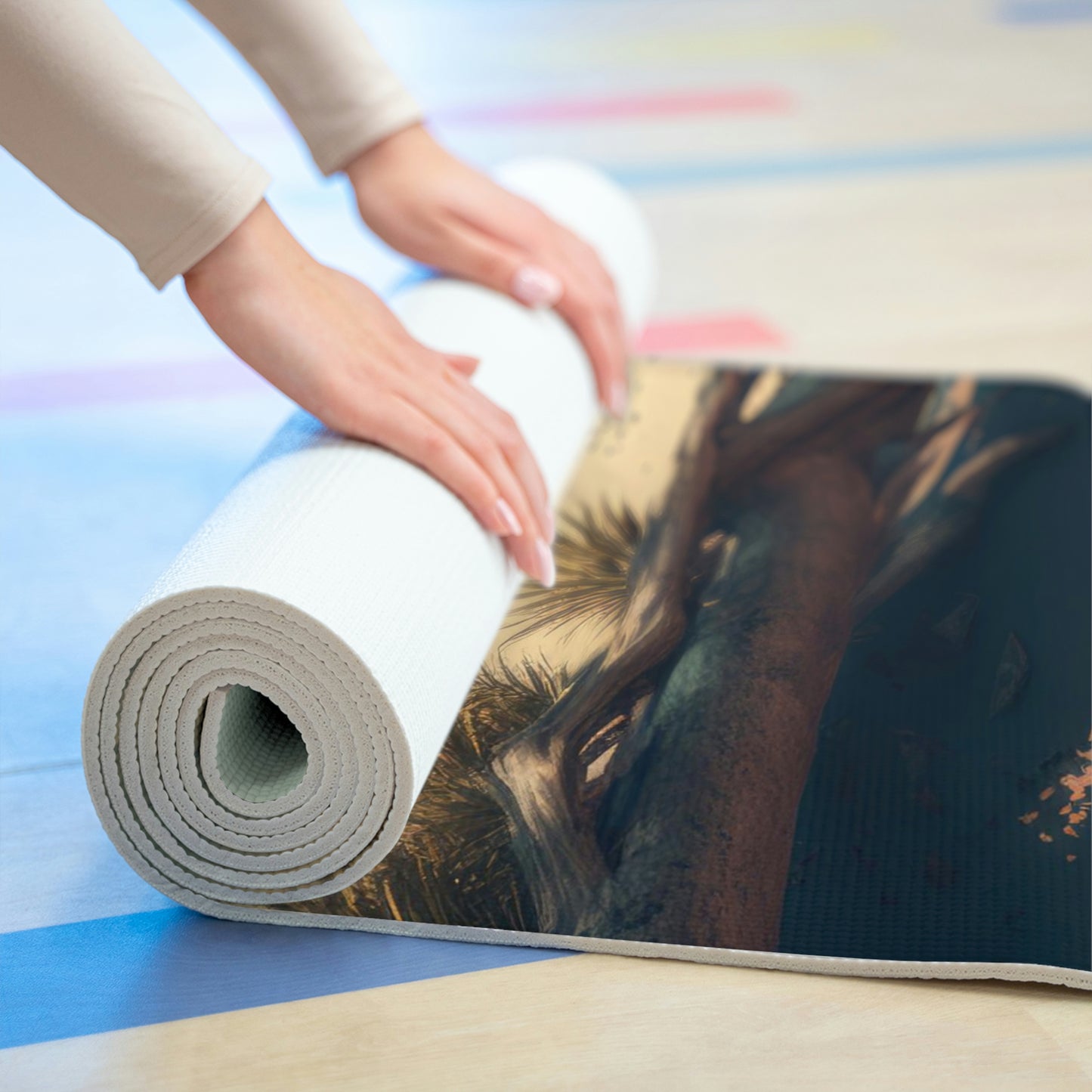 Sunny Shores Beach House | Foam Yoga Mat