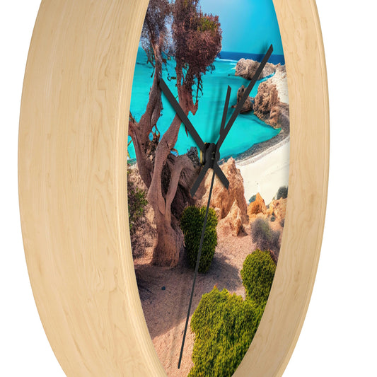 Sunny Seaside Escape | Wall Clock