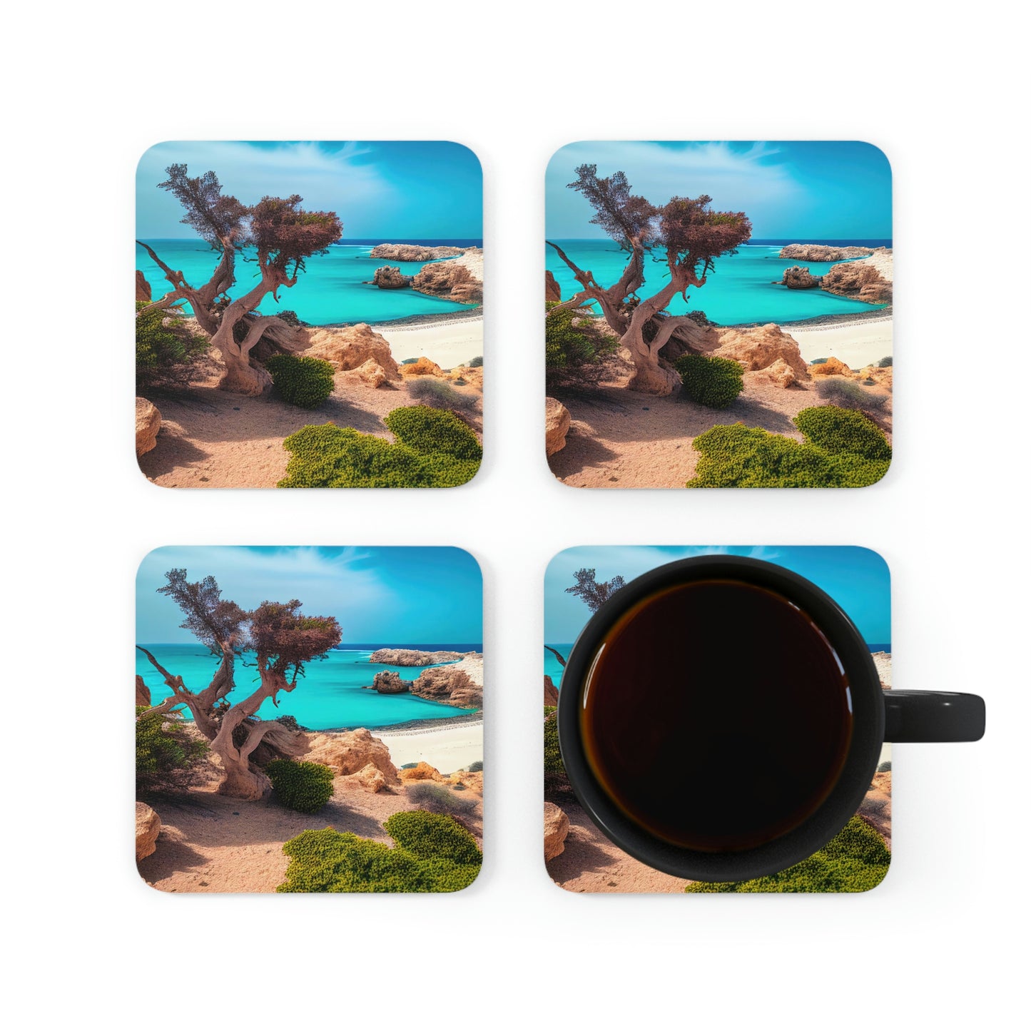 Sunny Seaside Escape | Coaster Set