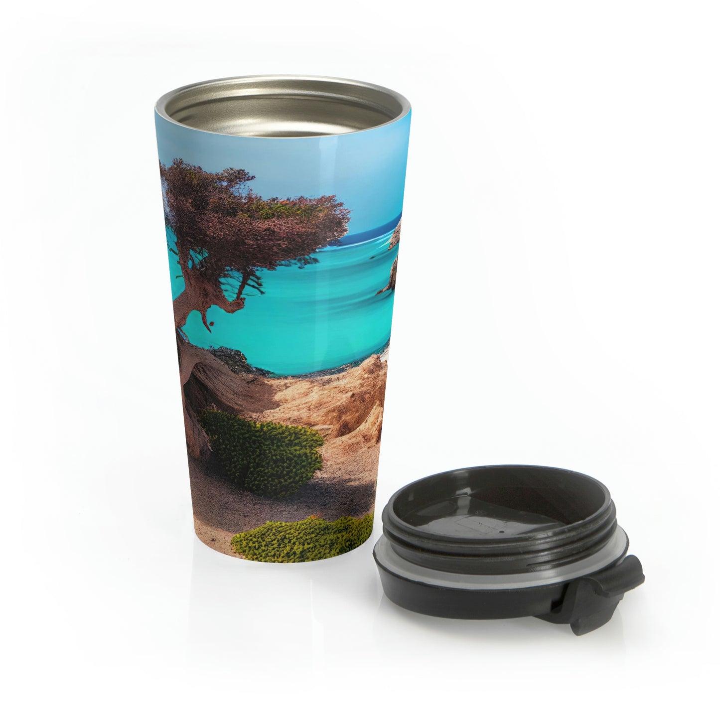 Sunny Seaside Escape | Stainless Steel Travel Mug