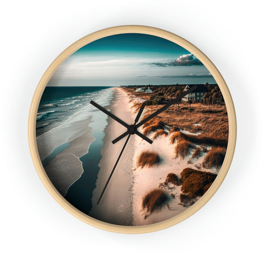 Sand and Surf Beach Bungalow | Wall Clock