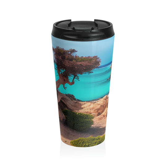 Sunny Seaside Escape | Stainless Steel Travel Mug