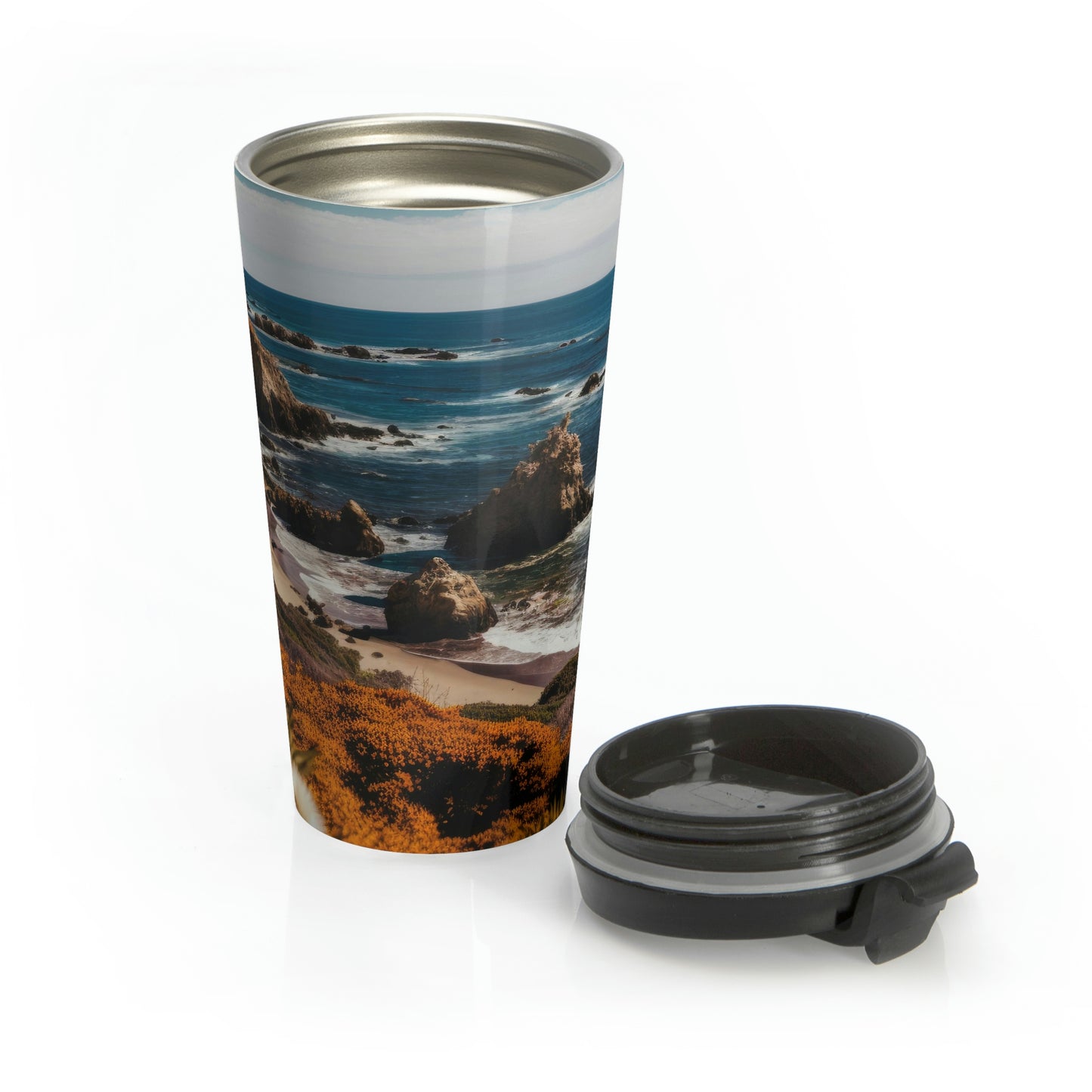 Seaside Serenity | Stainless Steel Travel Mug