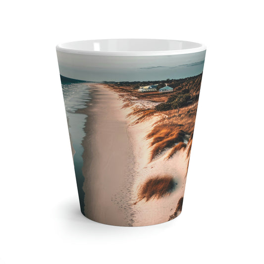 Sand and Surf Beach Bungalow | Latte Mug