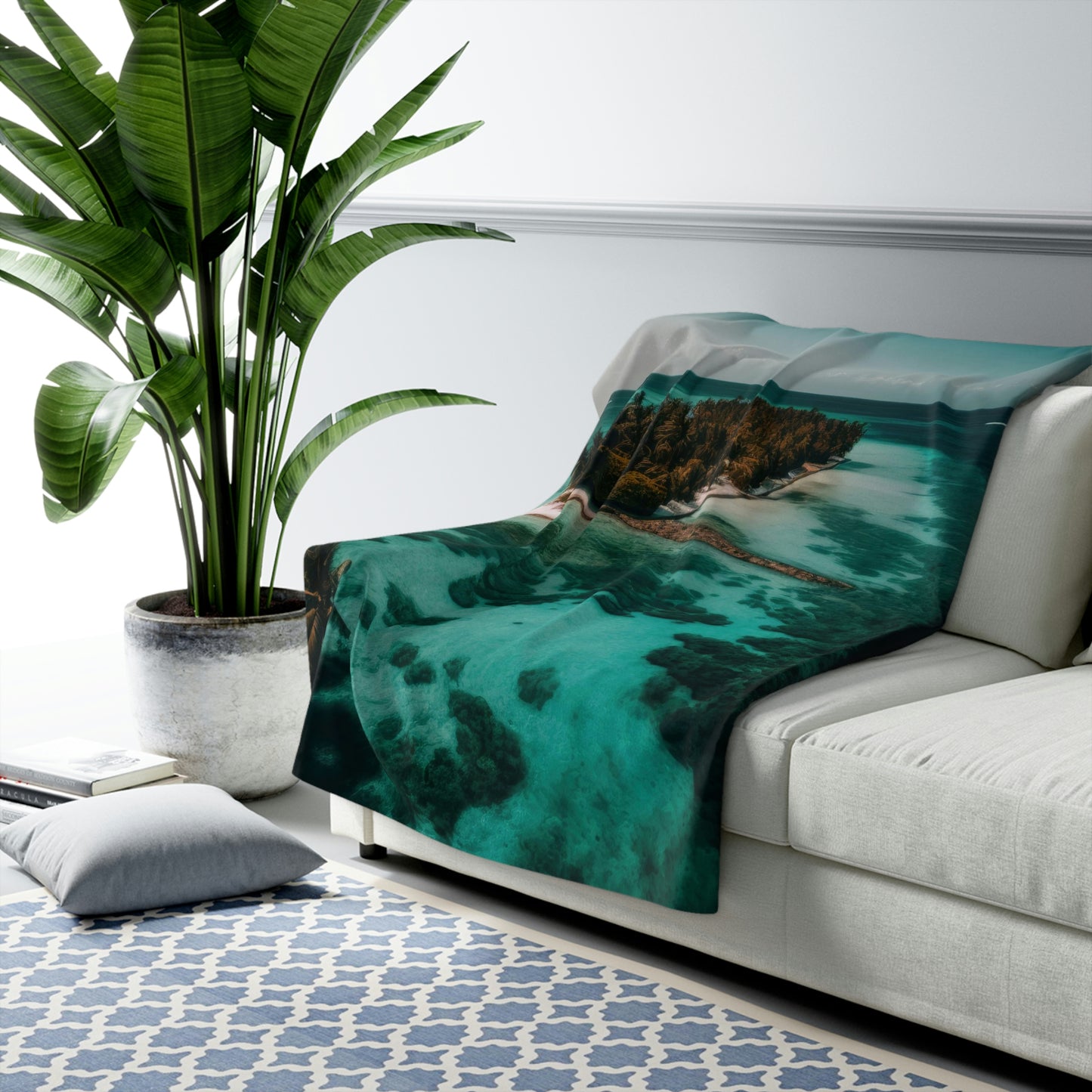 Sunny Sands Beach Haven | Fleece Blanket