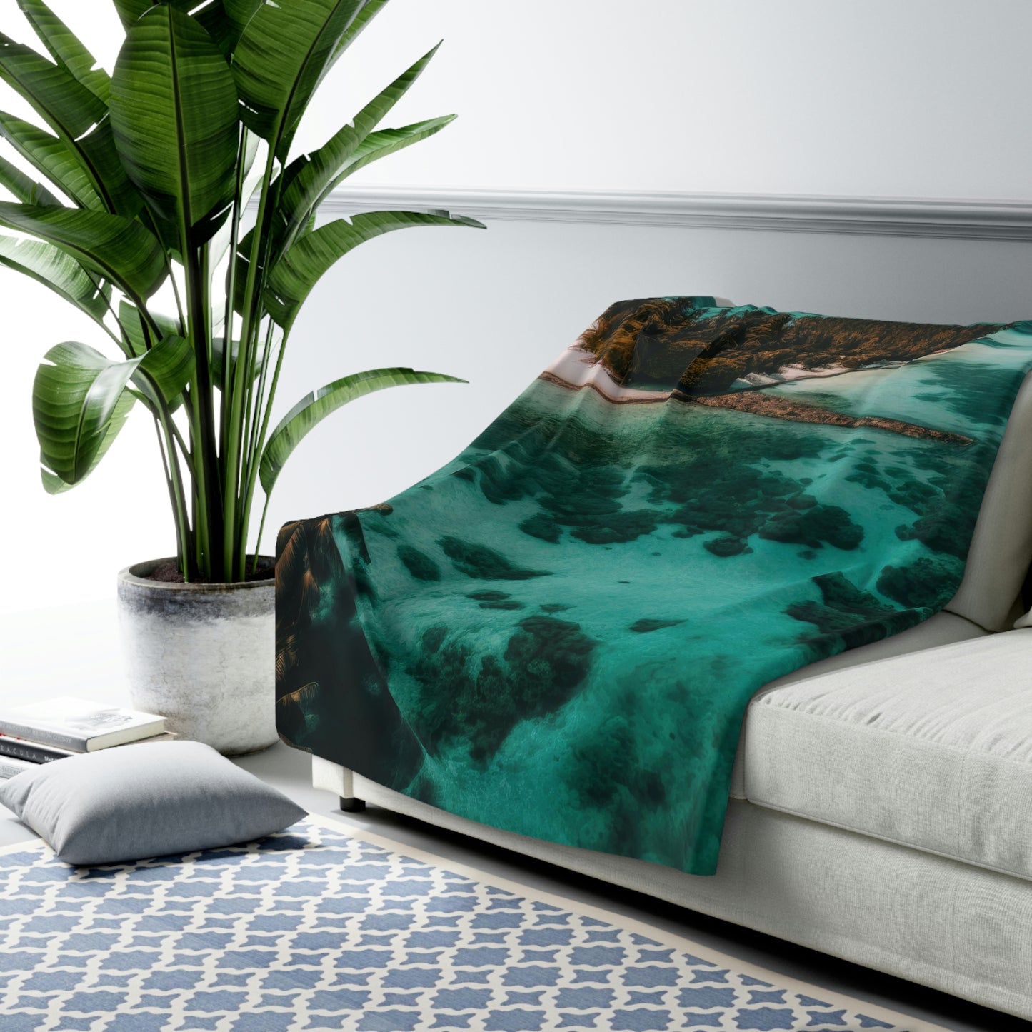 Sunny Sands Beach Haven | Fleece Blanket