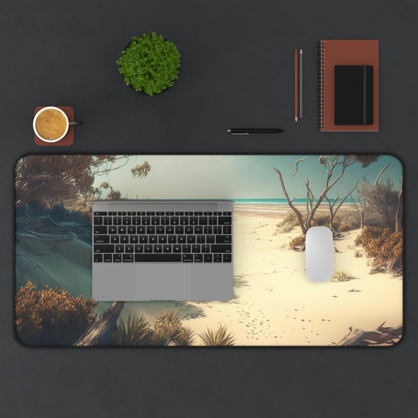 Sunny Shores Beach House | Desk Mat