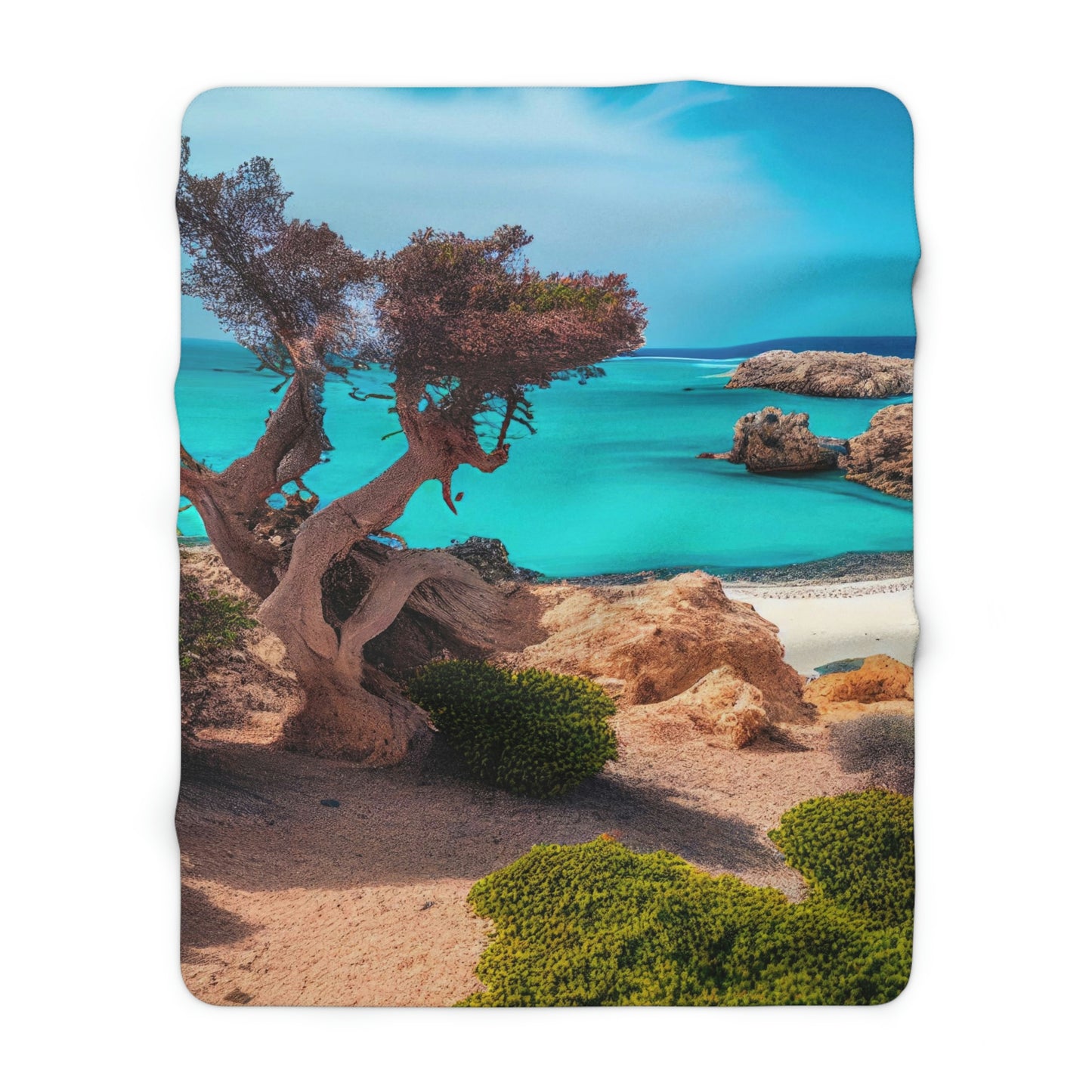 Sunny Seaside Escape | Fleece Blanket