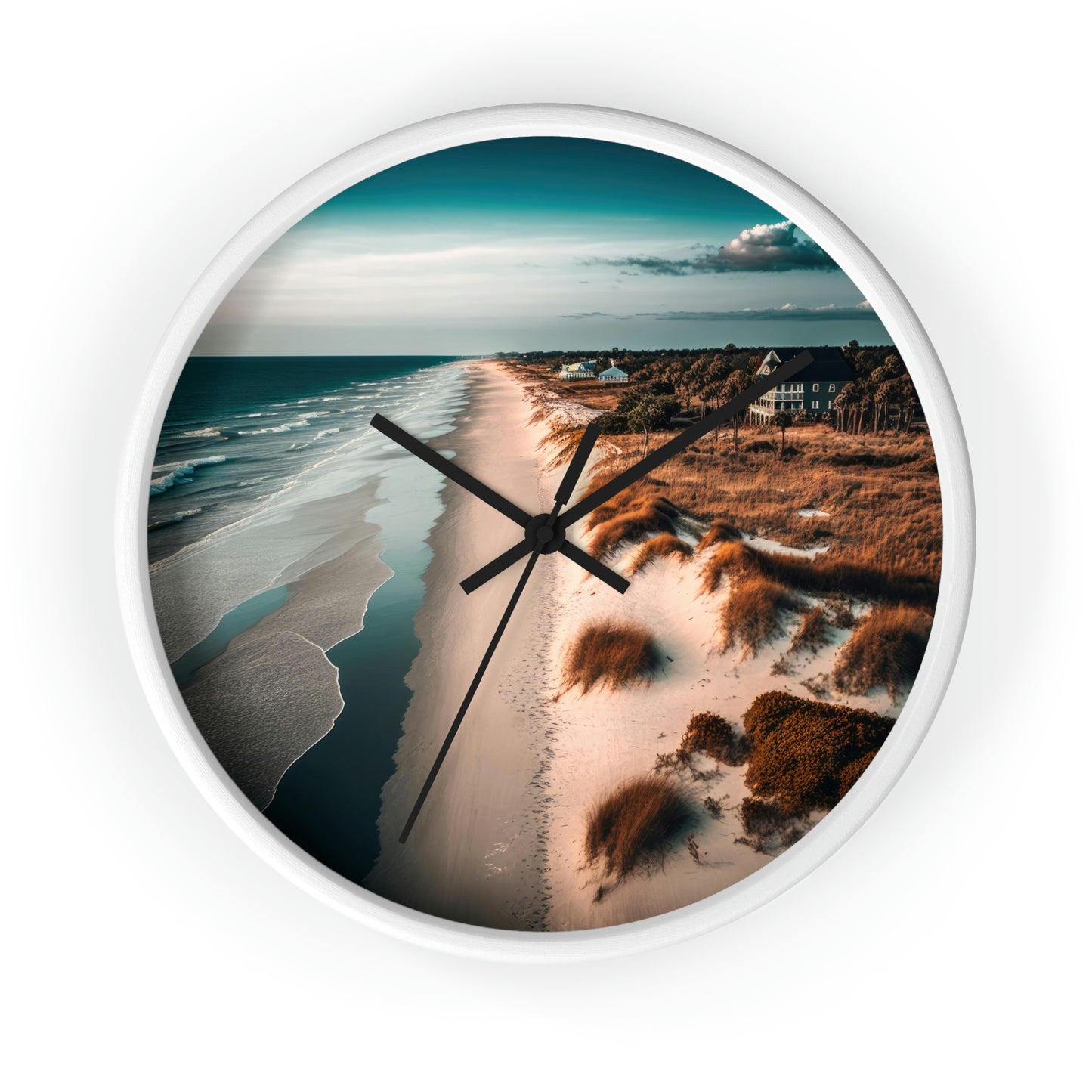 Sand and Surf Beach Bungalow | Wall Clock