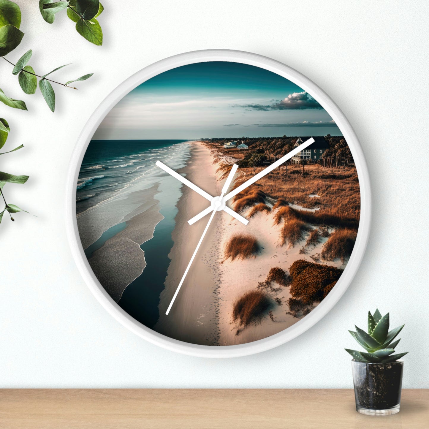Sand and Surf Beach Bungalow | Wall Clock