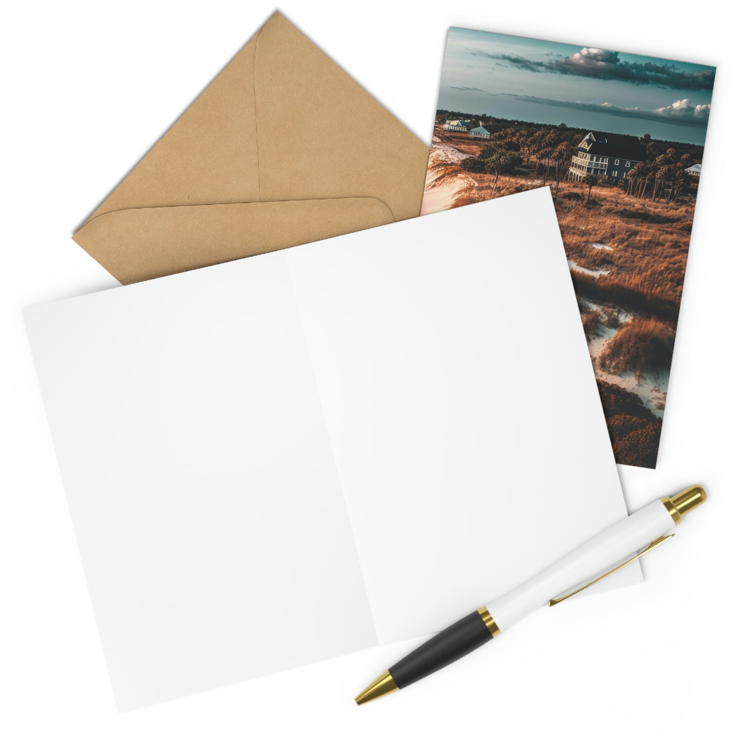 Sand and Surf Beach Bungalow | Greeting Cards