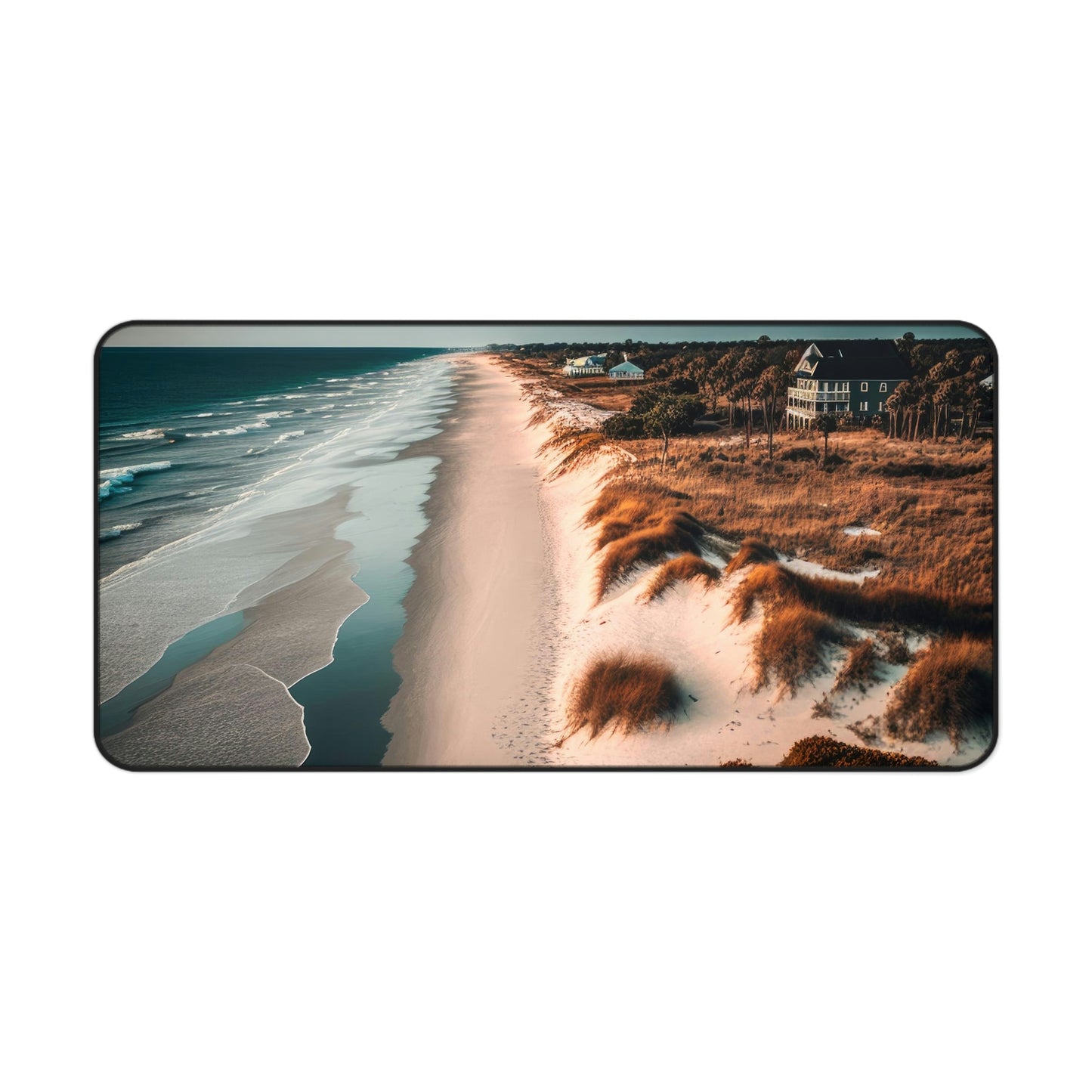 Sand and Surf Beach Bungalow | Desk Mat
