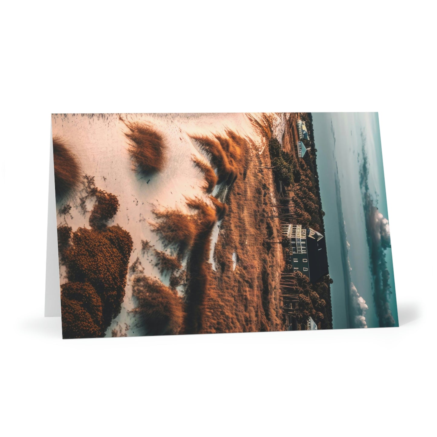 Sand and Surf Beach Bungalow | Greeting Cards