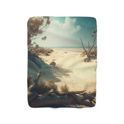 Sunny Shores Beach House | Fleece Blanket