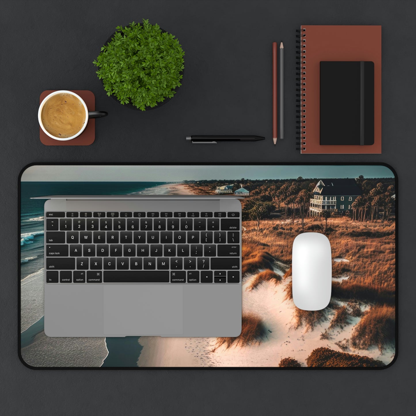 Sand and Surf Beach Bungalow | Desk Mat