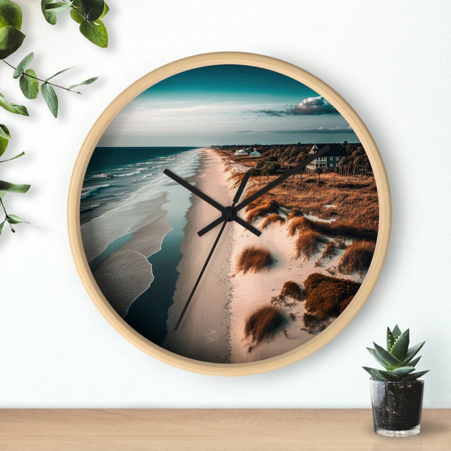 Sand and Surf Beach Bungalow | Wall Clock